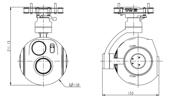 TZ130TA-HNV233T635L121三軸三光吊艙