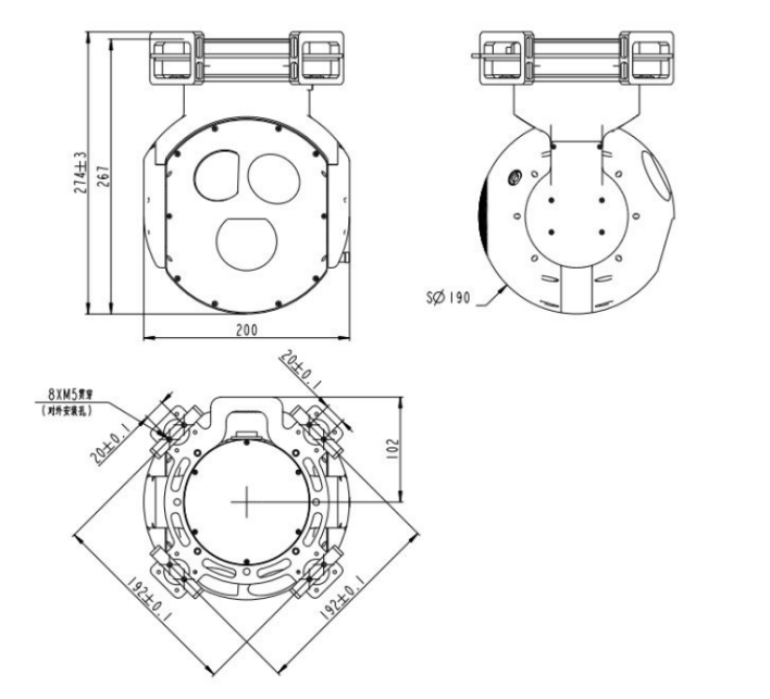 S190TA兩軸三光吊艙