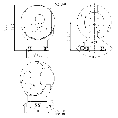 ZT260TE兩軸三光轉(zhuǎn)臺