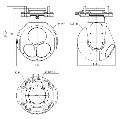ZT140TA兩軸三光轉(zhuǎn)臺